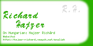 richard hajzer business card
